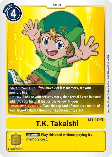Image for T.K. Takaishi (BT1-087 R) (BT01-03A) - Digimon Card Game