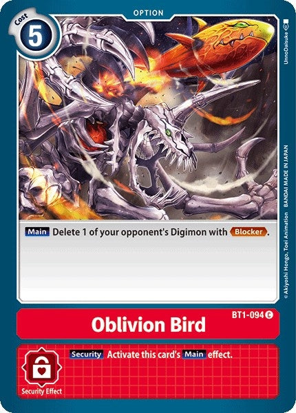 Image for Oblivion Bird (BT1-094 C) (BT01-03A) - Digimon Card Game