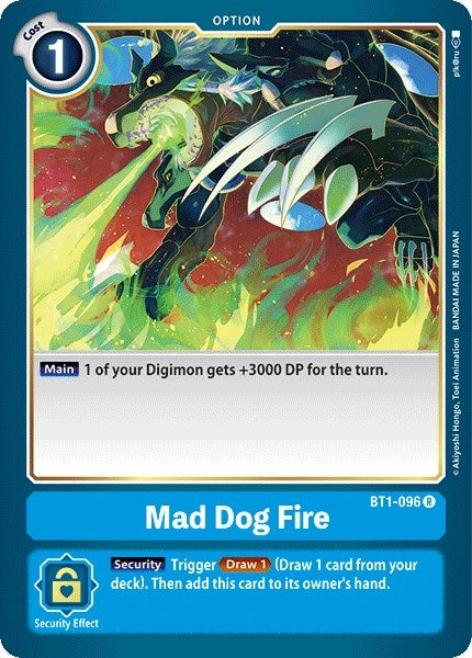 Image for Mad Dog Fire (BT1-096 R) (BT01-03A) - Digimon Card Game