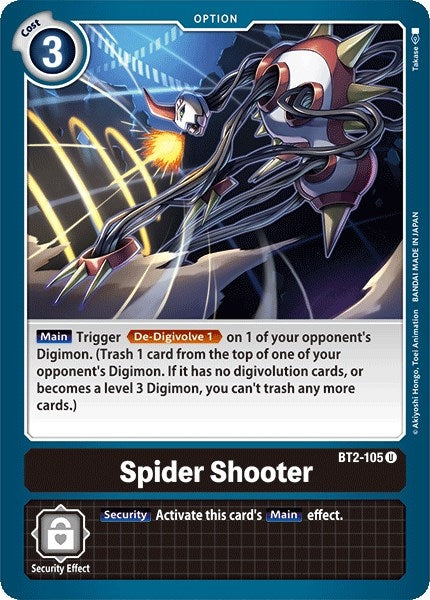 Image for Spider Shooter (BT2-105 U) (BT01-03A) - Digimon Card Game