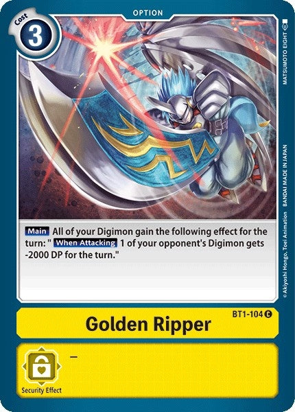 Image for Golden Ripper (BT1-104 C) (BT01-03A) - Digimon Card Game