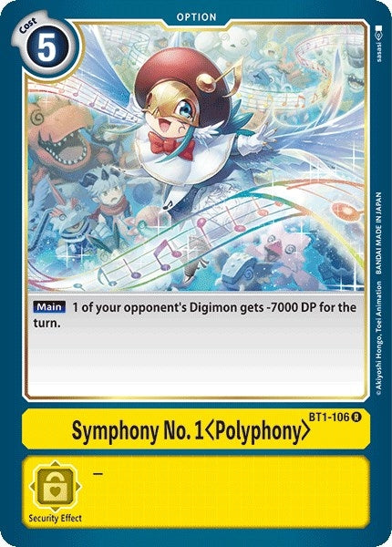 Image for Symphony No. 1 (Polyphony) (BT1-106 R) (BT01-03A) - Digimon Card Game