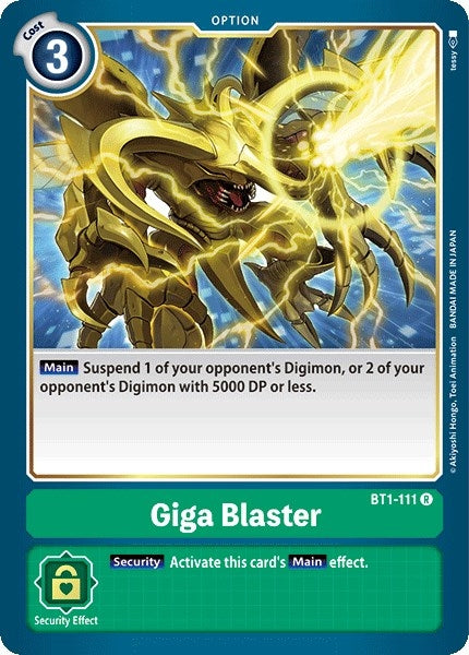 Image for Giga Blaster (BT1-111 R) (BT01-03A) - Digimon Card Game