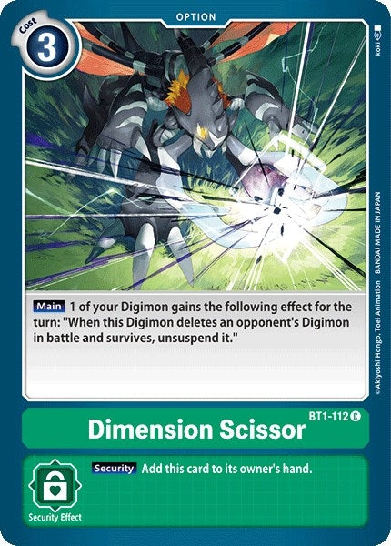 Image for Dimension Scissor (BT1-112 C) (BT01-03A) - Digimon Card Game