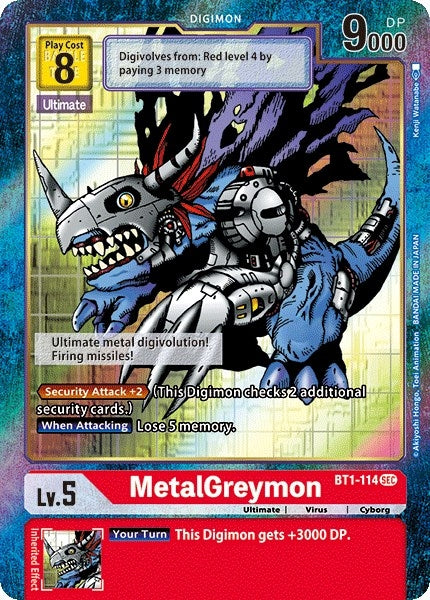 Image for MetalGreymon (Secret Rare) (Alternate Art) (BT1-114 SEC) (BT01-03A) - Digimon Card Game