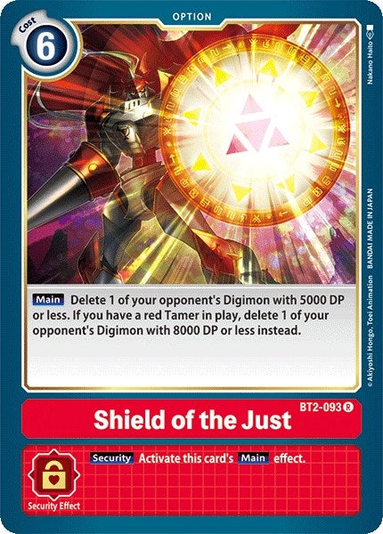 Image for Shield of the Just (BT2-093 R) (BT01-03A) - Digimon Card Game