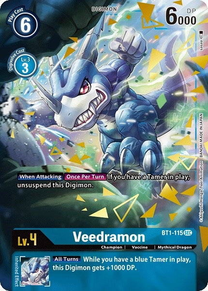 Image for Veedramon (Secret Rare) (Alternate Art) (BT1-115 SEC) (BT01-03A) - Digimon Card Game