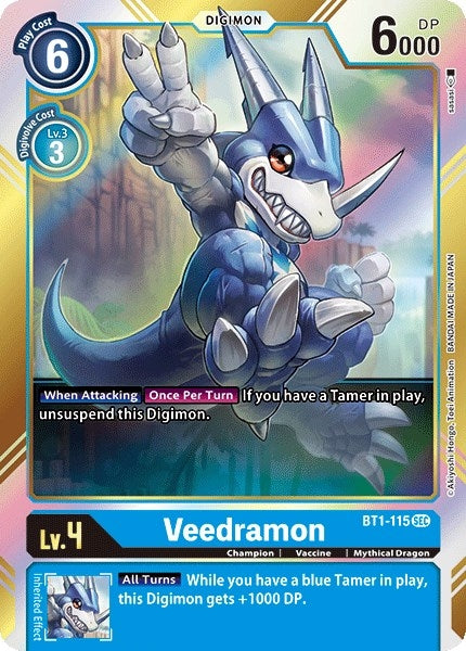 Image for Veedramon (Secret Rare) (BT1-115 SEC) (BT01-03A) - Digimon Card Game