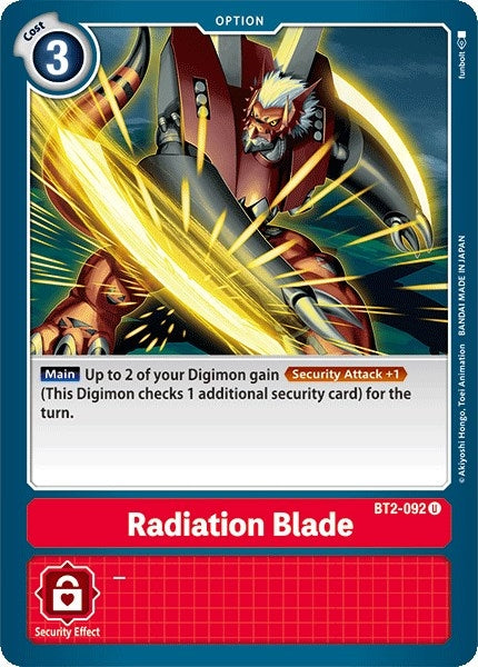 Image for Radiation Blade (BT2-092 U) (BT01-03A) - Digimon Card Game