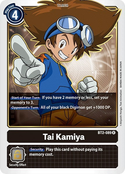 Image for Tai Kamiya - BT2-089 (BT2-089 R) (BT01-03A) - Digimon Card Game