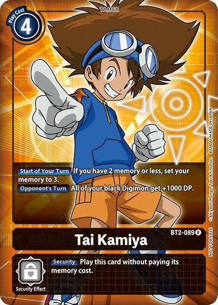 Image for Tai Kamiya - BT2-089 (Box Topper) (BT2-089 R) (BT01-03A) - Digimon Card Game