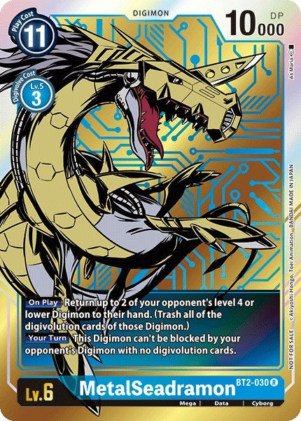 Image for MetalSeadramon - BT2-030 (Dash Pack Ver. 1.0) (BT2-030 R) (BT01-03A) - Digimon Card Game