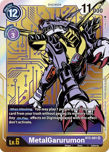 Image for MetalGarurumon - BT2-081 (Alternate Art) (BT2-081 SR) (BT01-03A) - Digimon Card Game