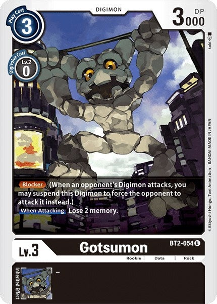 Image for Gotsumon (BT2-054 U) (BT01-03A) - Digimon Card Game