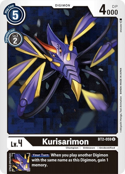 Image for Kurisarimon (BT2-059 U) (BT01-03A) - Digimon Card Game