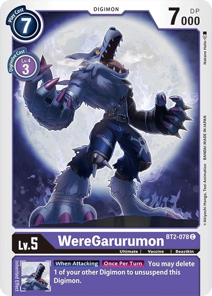 Image for WereGarurumon - BT2-078 (BT2-078 C) (BT01-03A) - Digimon Card Game