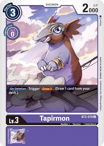 Image for Tapirmon (BT2-070 U) (BT01-03A) - Digimon Card Game