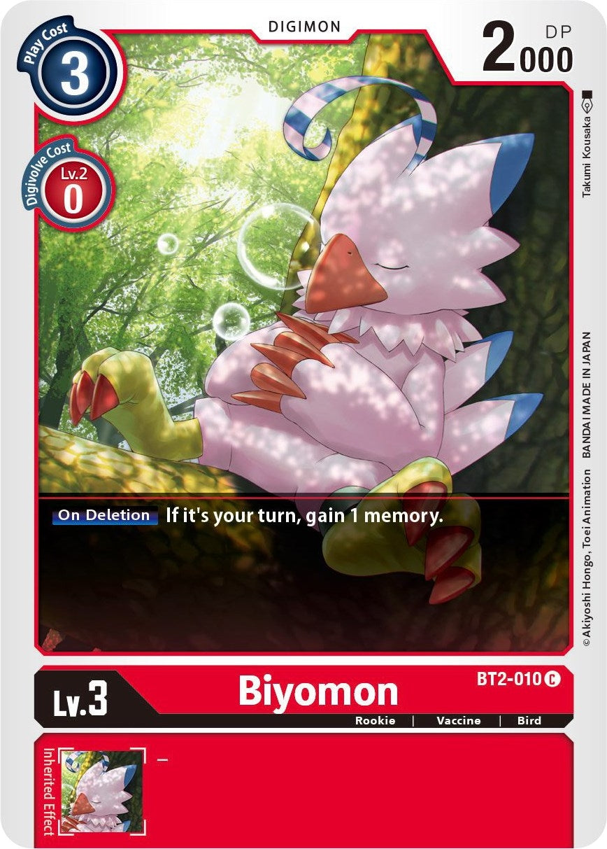 Image for Biyomon - BT2-010 (BT2-010 C) (BT01-03B) - Digimon Card Game