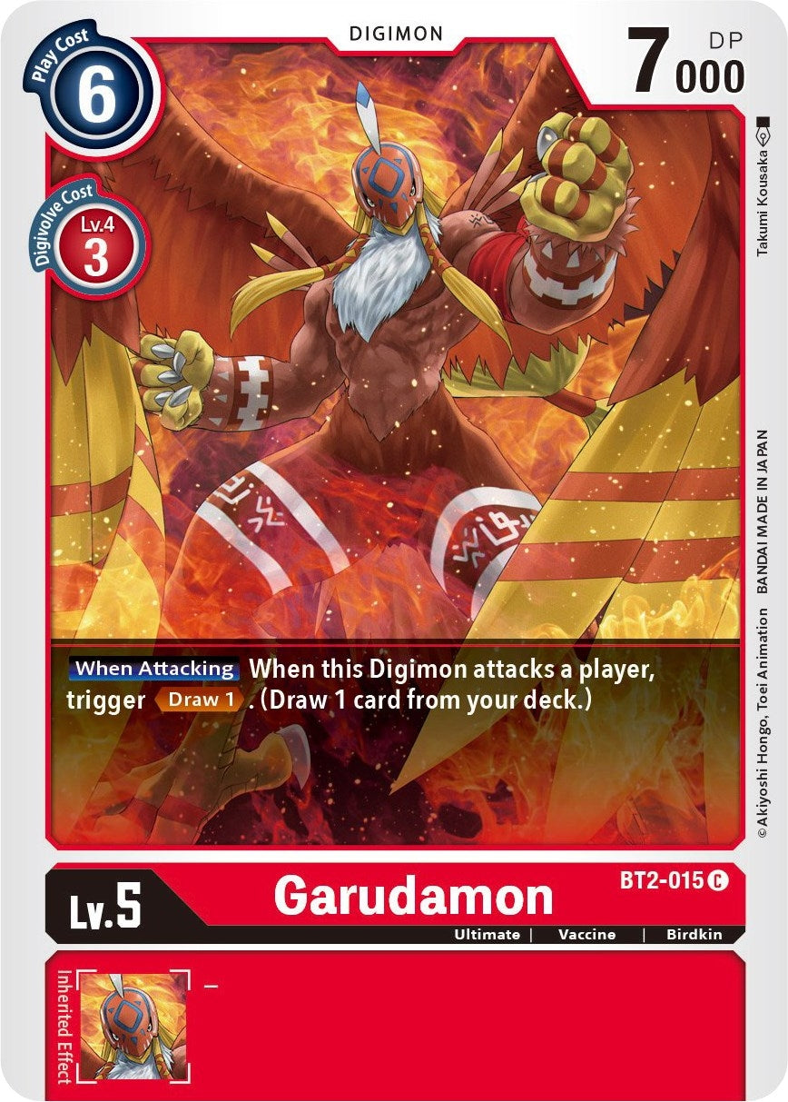 Image for Garudamon - BT2-015 (BT2-015 C) (BT01-03B) - Digimon Card Game