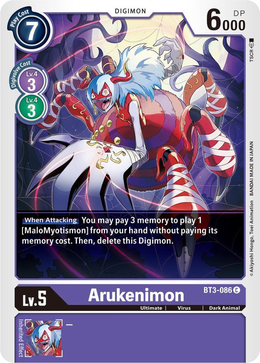 Image for Arukenimon (BT3-086 C) (BT01-03B) - Digimon Card Game