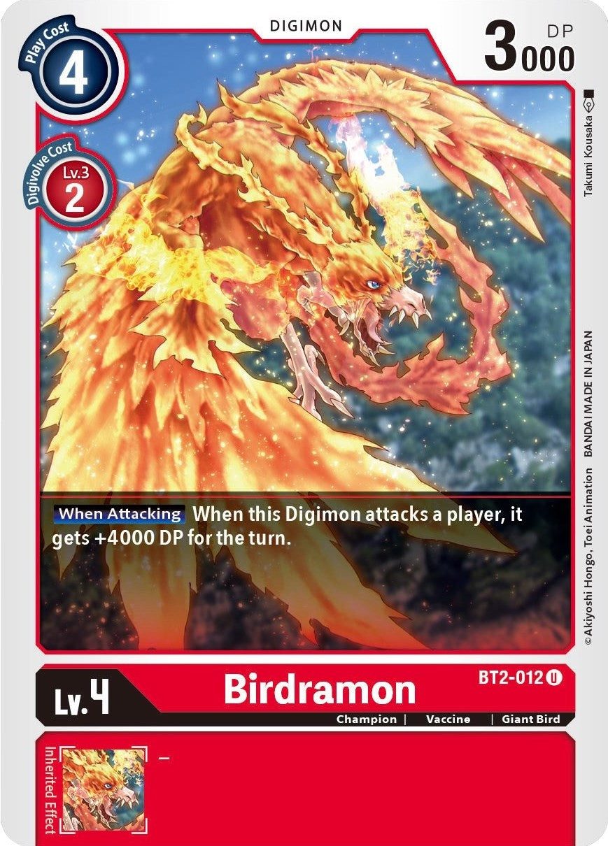 Image for Birdramon - BT2-012 (BT2-012 U) (BT01-03B) - Digimon Card Game