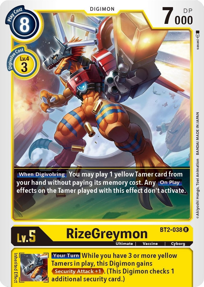 Image for RizeGreymon (BT2-038 R) (BT01-03B) - Digimon Card Game