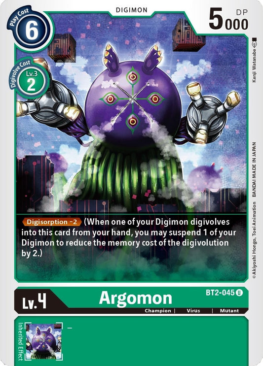 Image for Argomon - BT2-045 (BT2-045 U) (BT01-03B) - Digimon Card Game
