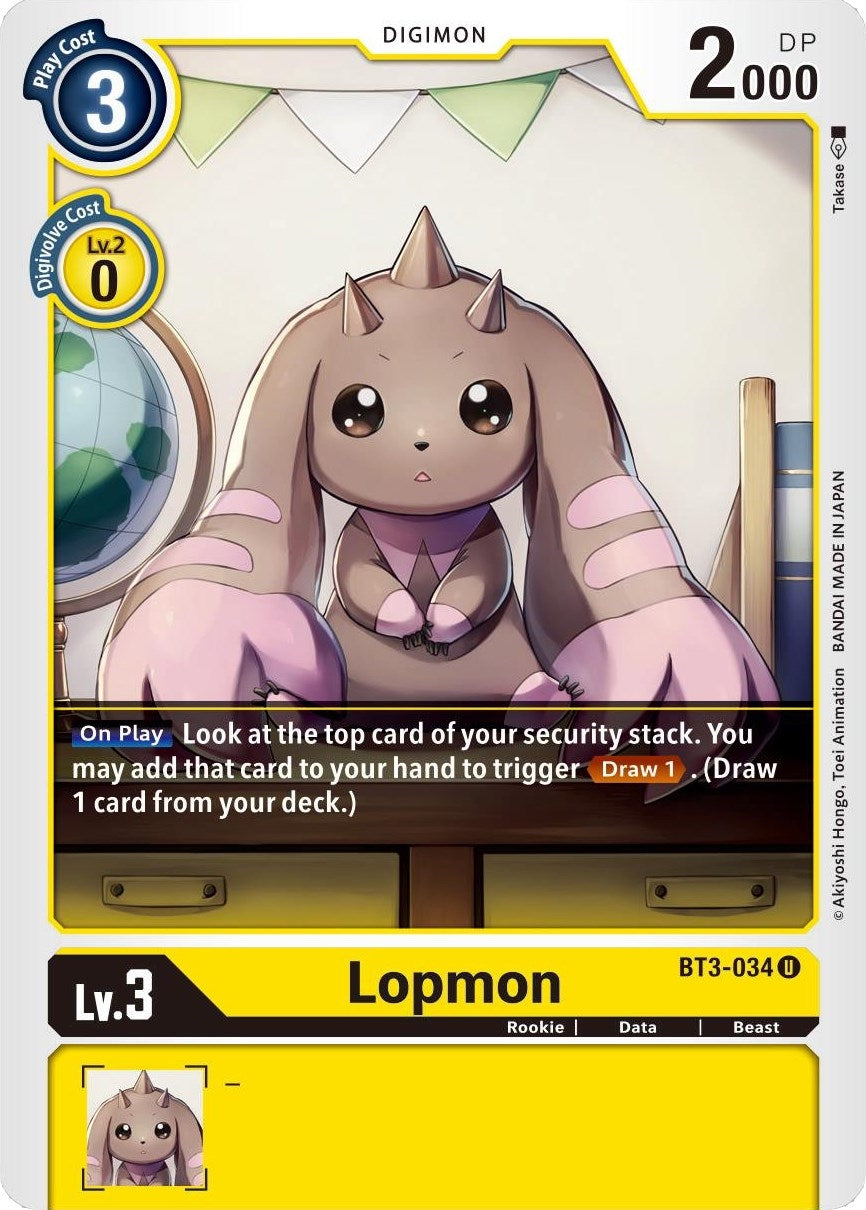 Image for Lopmon (BT3-034 U) (BT01-03B) - Digimon Card Game