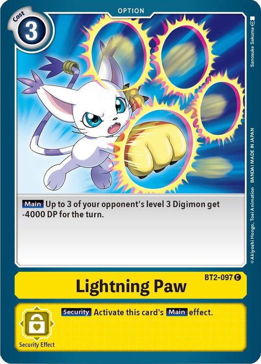 Image for Lightning Paw (BT2-097 C) (BT01-03B) - Digimon Card Game