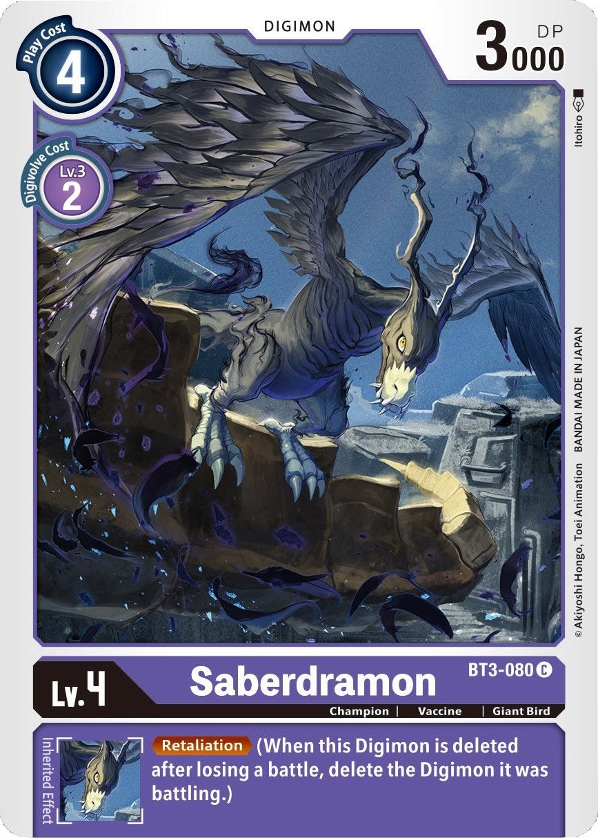 Image for Saberdramon (BT3-080 C) (BT01-03B) - Digimon Card Game