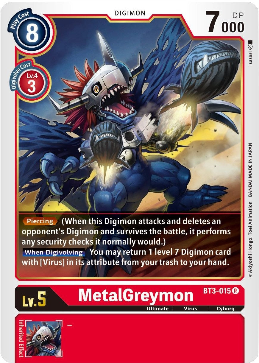 Image for MetalGreymon - BT3-015 (BT3-015 R) (BT01-03B) - Digimon Card Game