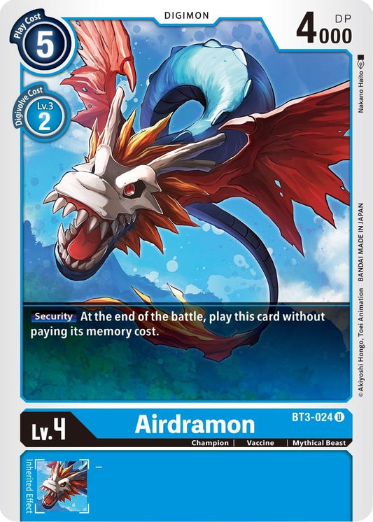 Image for Airdramon (BT3-024 U) (BT01-03B) - Digimon Card Game