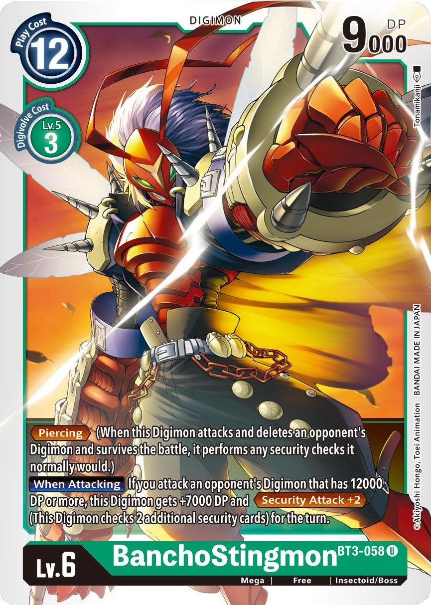 Image for BanchoStingmon (BT3-058 U) (BT01-03B) - Digimon Card Game