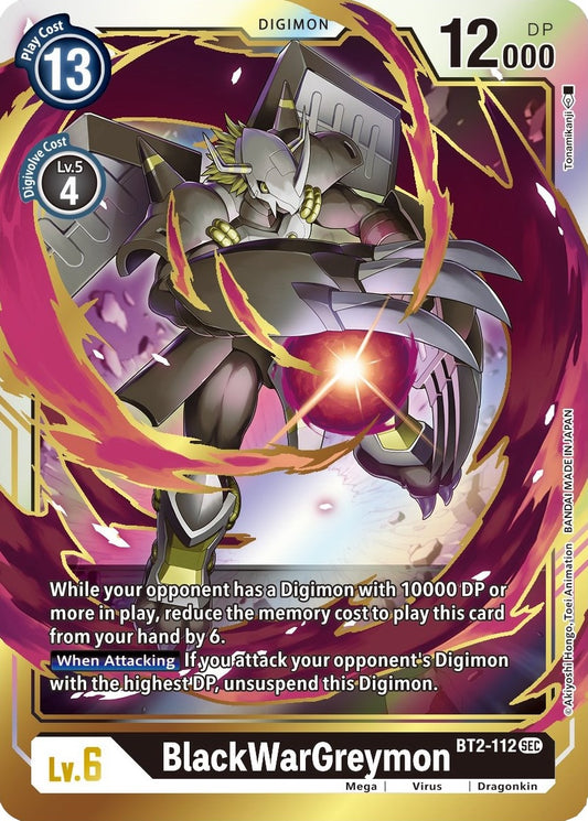 Image for BlackWarGreymon (BT2-112 SEC) (BT01-03B) - Digimon Card Game