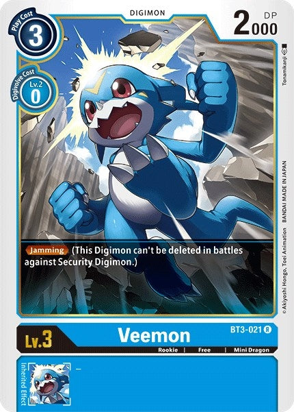 Image for Veemon - BT3-021 (BT3-021 R) (BT01-03B) - Digimon Card Game