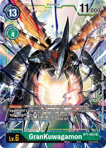 Image for GranKuwagamon - BT1-083 (Dash Pack Ver. 1.5) (BT1-083 SR) (BT01-03B) - Digimon Card Game