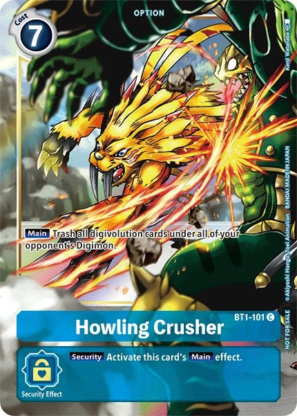 Image for Howling Crusher - BT1-101 (Dash Pack Ver. 1.5) (BT1-101 C) (BT01-03A) - Digimon Card Game