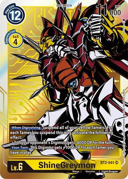 Image for ShineGreymon (Alternate Art) (BT2-041 SR) (BT01-03B) - Digimon Card Game