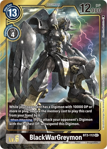Image for BlackWarGreymon (Alternate Art) (BT2-112 SEC) (BT01-03B) - Digimon Card Game