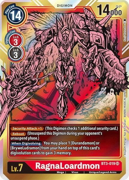Image for RagnaLoardmon (Alternate Art) (BT3-019 SR) (BT01-03B) - Digimon Card Game