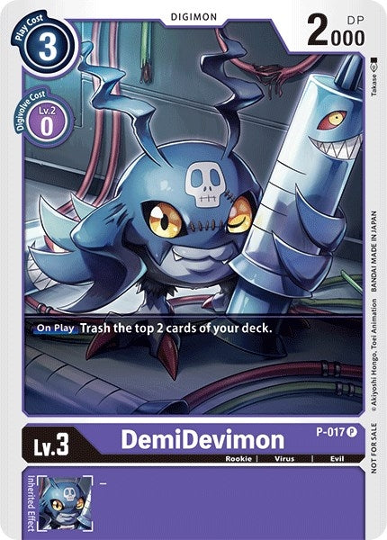 Image for DemiDevimon - P-017 (P-017 P) (D-PR) - Digimon Card Game