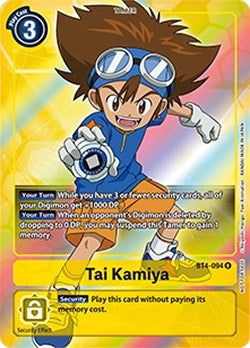 Image for Tai Kamiya (Box Topper) (BT4-094 R) (BT04) - Digimon Card Game