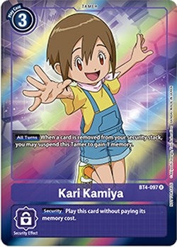 Image for Kari Kamiya (Box Topper) (BT4-097 R) (BT04) - Digimon Card Game