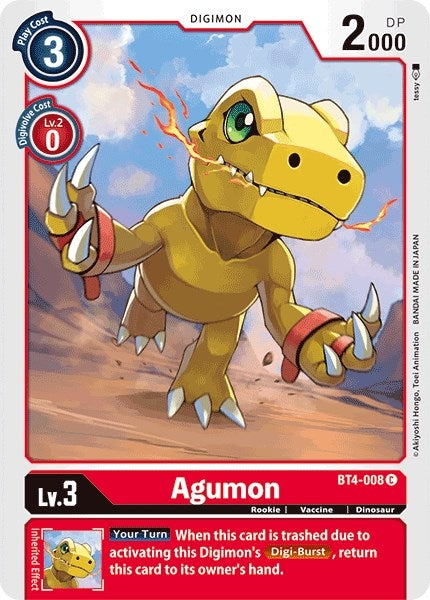 Image for Agumon (BT4-008 C) (BT04) - Digimon Card Game
