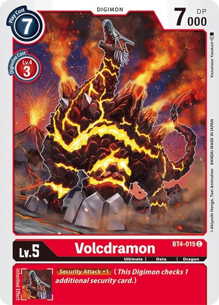Image for Volcdramon (BT4-015 C) (BT04) - Digimon Card Game