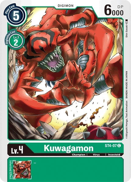 Image for Kuwagamon (ST4-07 C) (ST-4) - Digimon Card Game
