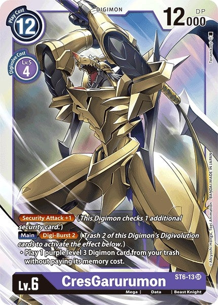 Image for CresGarurumon (ST6-13 SR) (ST-6) - Digimon Card Game
