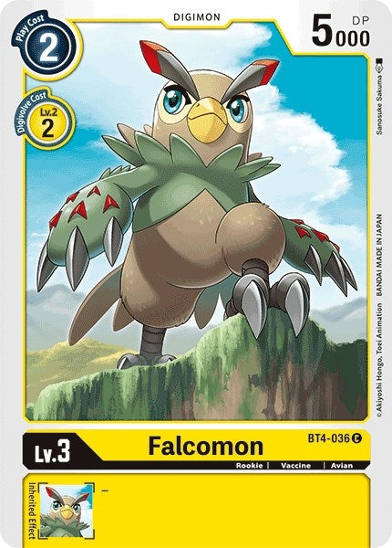 Image for Falcomon (BT4-036 C) (BT04) - Digimon Card Game