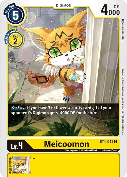Image for Meicoomon (BT4-041 C) (BT04) - Digimon Card Game