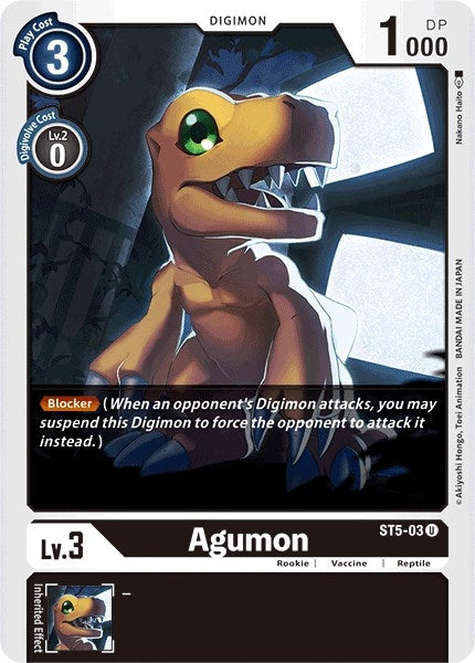 Image for Agumon (ST5-03 U) (ST-5) - Digimon Card Game